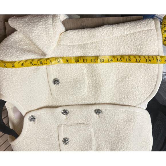 Cinq à Sept Women’s Junia Collarless Jacket Ivory Size 8 - Picture 5 of 13